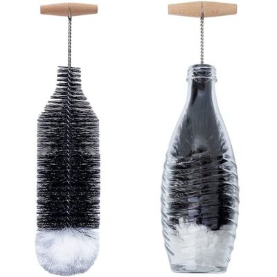 MEOIRUERY 1 Brosse De Nettoyage 35 Cm Poignée Bois 90 Degrés Fil Coton Pour Bouteille Verre 06 L Sodastream - Publicité MEOIRUERY 1 Brosse De Nettoyage 35 Cm Poignée Bois 90 Degrés Fil Coton Pour Bouteille Verre 06 L Sodastream - Publicité