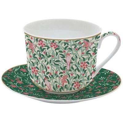 Easy Life Floral Fantasy Tasse en Porcelaine avec Soucoupe - 400ml - Publicité Easy Life Floral Fantasy Tasse en Porcelaine avec Soucoupe - 400ml - Publicité