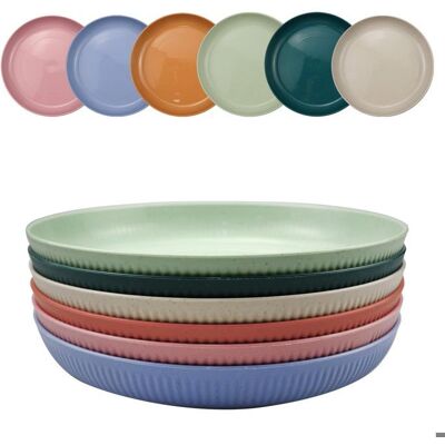6 Pièces Assiette Plastique Assiette Plastique Reutilisable Assiettes Incassables Assiette Creuse pour Salade Pâtes Fête - Publicité 6 Pièces Assiette Plastique Assiette Plastique Reutilisable Assiettes Incassables Assiette Creuse pour Salade Pâtes Fête - Publicité