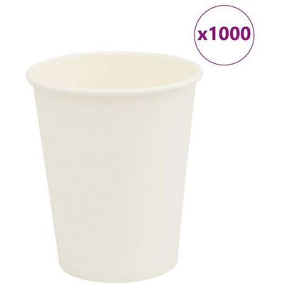 Gobelets jetables papier Vidaxl 200 ml blancs – lot de 1000 190 g/m² revêtement PE Blanc - Publicité Gobelets jetables papier Vidaxl 200 ml blancs – lot de 1000 190 g/m² revêtement PE Blanc - Publicité