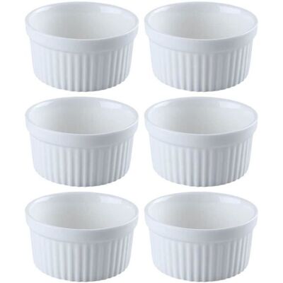 6Pcs Sauce Bols en Céramique Collation Bol Crème Brûlée Ramequins Bols en Céramique Ramequins pour Cuisson Pudding Desserts A395 Blanc - Publicité 6Pcs Sauce Bols en Céramique Collation Bol Crème Brûlée Ramequins Bols en Céramique Ramequins pour Cuisson Pudding Desserts A395 Blanc - Publicité