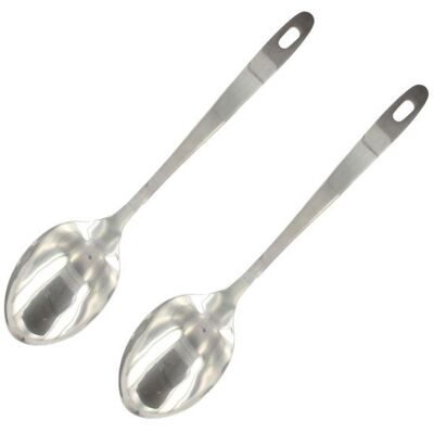 Ensemble de 2 Cuillères de service inox 315 cm Fackelmann Oxford Gris - Publicité Ensemble de 2 Cuillères de service inox 315 cm Fackelmann Oxford Gris - Publicité