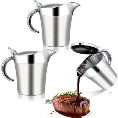 2pièces450ml saucière thermique pichet distributeur bol à sauce YYV - Publicité 2pièces450ml saucière thermique pichet distributeur bol à sauce YYV - Publicité