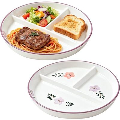 SANS MARQUE Assiette Compartiment Adulte 2 Pièces 20CM Assiette Divisée En Céramique Assiette Controle De Portion Pour Adultes - Publicité SANS MARQUE Assiette Compartiment Adulte 2 Pièces 20CM Assiette Divisée En Céramique Assiette Controle De Portion Pour Adultes - Publicité