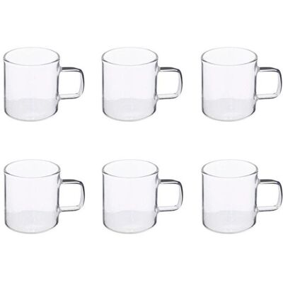 SECRET DE GOURMET Lot de 6 Tasses à Café en Verre Mia 10cl Transparent - Publicité SECRET DE GOURMET Lot de 6 Tasses à Café en Verre Mia 10cl Transparent - Publicité
