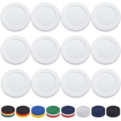JBNIUAY Assiettes en Plastique Réutilisables - 12 Pièces de 25 cm - Pour Maison Jardin et Pique-Nique - Publicité JBNIUAY Assiettes en Plastique Réutilisables - 12 Pièces de 25 cm - Pour Maison Jardin et Pique-Nique - Publicité