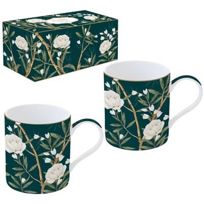 Easy Life Coffret 2 mugs en Porcelaine 35 cl en Boite Cadeau Royal Pivoine - EASYLIFE - Publicité Easy Life Coffret 2 mugs en Porcelaine 35 cl en Boite Cadeau Royal Pivoine - EASYLIFE - Publicité