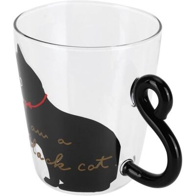 OMABETA Tasse à eau de chat Tasse de Chat Verre à Café Lait Bouteille Enfants Tasse Transparente Réutilisable table mug Chat noir Noir - Publicité OMABETA Tasse à eau de chat Tasse de Chat Verre à Café Lait Bouteille Enfants Tasse Transparente Réutilisable table mug Chat noir Noir - Publicité