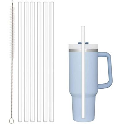Pailles de rechange compatibles avec les gobelets lot de 6 pailles réutilisables avec brosse de nettoyage plastique - Publicité Pailles de rechange compatibles avec les gobelets lot de 6 pailles réutilisables avec brosse de nettoyage plastique - Publicité