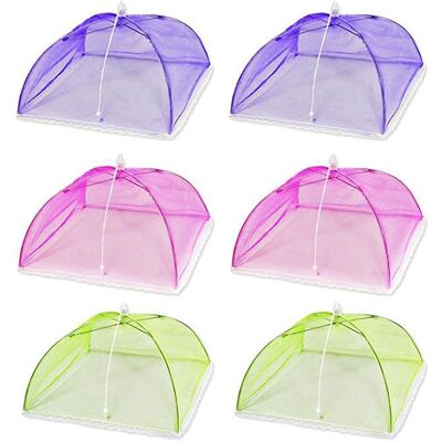 Couvercles alimentaires - OKUMGGYJ - Lot de 6 - Maille pop-up - Réutilisables - Pliables - Publicité Couvercles alimentaires - OKUMGGYJ - Lot de 6 - Maille pop-up - Réutilisables - Pliables - Publicité