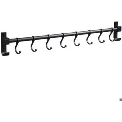 DELIAC Barre de Cuisine Aluminium Barre Murale 50CM Porte Ustensiles de Cuisine avec 8 Crochets - Publicité DELIAC Barre de Cuisine Aluminium Barre Murale 50CM Porte Ustensiles de Cuisine avec 8 Crochets - Publicité
