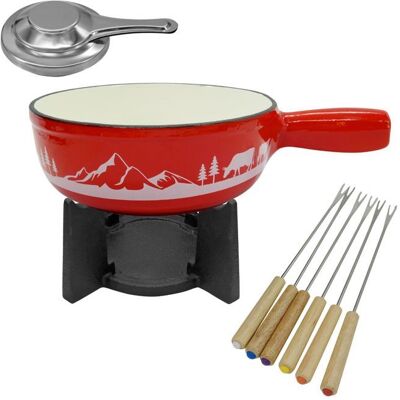 Set à fondue Savoyarde 4 personnes fonte émaillée Fackelmann Blanc - Publicité Set à fondue Savoyarde 4 personnes fonte émaillée Fackelmann Blanc - Publicité
