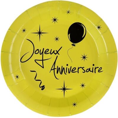 SANTEX Assiette Joyeux Anniversaire vert Vert - Publicité SANTEX Assiette Joyeux Anniversaire vert Vert - Publicité