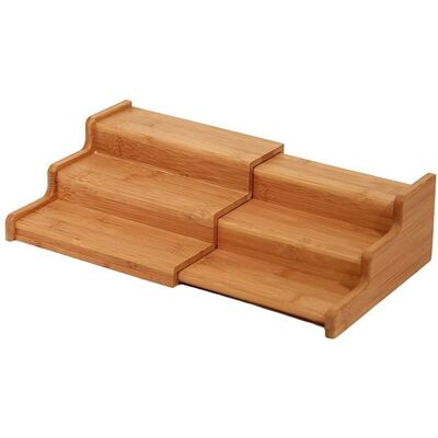 SODIAL Organisateur DArmoires de Cuisine à éPices - PréSentoir Extensible en Bambou à 3 Niveaux Support à éPices RéGlable en Bambou à 3 Marron - Publicité SODIAL Organisateur DArmoires de Cuisine à éPices - PréSentoir Extensible en Bambou à 3 Niveaux Support à éPices RéGlable en Bambou à 3 Marron - Publicité