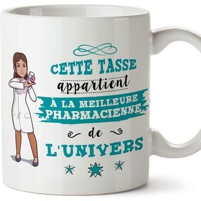 Mug - Mugffins - Tasse Pharmacienne - 350 ml - Résistant micro-ondes - Design agréable Blanc - Publicité Mug - Mugffins - Tasse Pharmacienne - 350 ml - Résistant micro-ondes - Design agréable Blanc - Publicité