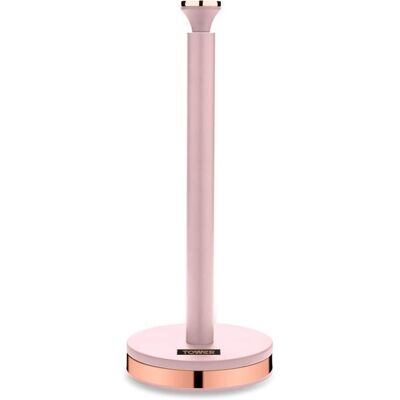 Porte-rouleau essuie-tout - Rose guimauve et or rose - Sous-doublure douce - Base solide et stable Rose - Publicité Porte-rouleau essuie-tout - Rose guimauve et or rose - Sous-doublure douce - Base solide et stable Rose - Publicité