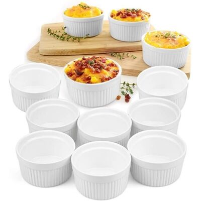 Lot de 12 Ramequins en Porcelaine Petit Terrines Moule à Pâtisserie Soufflé Crème Brulée Muffin pour le four bol à dessert - 9 A4 - Publicité Lot de 12 Ramequins en Porcelaine Petit Terrines Moule à Pâtisserie Soufflé Crème Brulée Muffin pour le four bol à dessert - 9 A4 - Publicité
