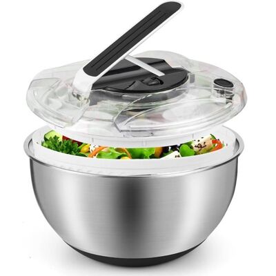 Essoreuse à Salade 45L en Acier Inoxydable Grande avec Couvercle Salad Spinner pour Laver et égoutter Les Salades etc. Publicité Essoreuse à Salade 45L en Acier Inoxydable Grande avec Couvercle Salad Spinner pour Laver et égoutter Les Salades etc. Publicité