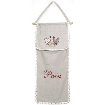 Huche à pain - AUBRY GASPARD - Poule en coton et lin - Gris - À suspendre Gris - Publicité Huche à pain - AUBRY GASPARD - Poule en coton et lin - Gris - À suspendre Gris - Publicité