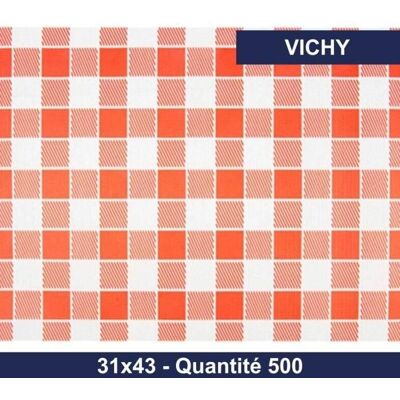 GARCIA DE POU GDP - Set de table papier gaufré Vichy rouge et blanc - 31x43cm - x500 Rouge - Publicité GARCIA DE POU GDP - Set de table papier gaufré Vichy rouge et blanc - 31x43cm - x500 Rouge - Publicité