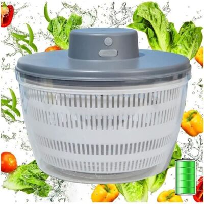 Essoreuse à salade électrique - AJW - 4 L - Rechargeable USB - Bol en matériau alimentaire ABS/PP - Publicité Essoreuse à salade électrique - AJW - 4 L - Rechargeable USB - Bol en matériau alimentaire ABS/PP - Publicité