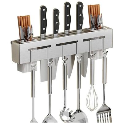 Porte-ustensiles de Cuisine Avec 6Crochets AmoviblesBarre Ustensiles Cuisine MuralPorte-ustensiles Suspendu pour Suspendre Argent Beige - Publicité Porte-ustensiles de Cuisine Avec 6Crochets AmoviblesBarre Ustensiles Cuisine MuralPorte-ustensiles Suspendu pour Suspendre Argent Beige - Publicité