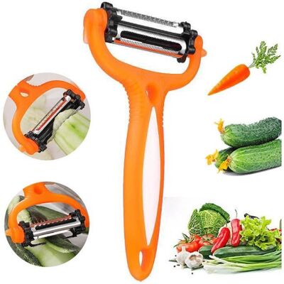Éplucheur de légumes - Universel - Acier inoxydable 420 - Design ergonomique - Multifonctionnel - Orange Orange - Publicité Éplucheur de légumes - Universel - Acier inoxydable 420 - Design ergonomique - Multifonctionnel - Orange Orange - Publicité