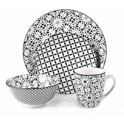 ALPINA-NK Service de table - ALPINA - ED-249544 - 16 pièces - Porcelaine - Gris Gris - Publicité ALPINA-NK Service de table - ALPINA - ED-249544 - 16 pièces - Porcelaine - Gris Gris - Publicité