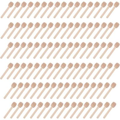 YEAMENG 50 mini cuillères à miel en bois 8 cm parfaites pour contenir le miel et la confiture - Publicité YEAMENG 50 mini cuillères à miel en bois 8 cm parfaites pour contenir le miel et la confiture - Publicité