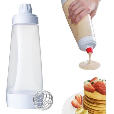 Distributeur de Pâte à Crêpes - - - Blanc - 1000 ml - Boule de mélange en acier inoxydable Blanc - Publicité Distributeur de Pâte à Crêpes - - - Blanc - 1000 ml - Boule de mélange en acier inoxydable Blanc - Publicité
