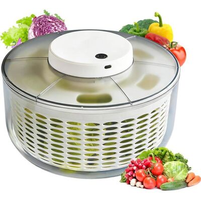 SANS MARQUE Essoreuse à salade laveuse et essoreuse à salade grand format séchoir à légumes rechargeable sans fil de 6 Lmélangeur à salade - Publicité SANS MARQUE Essoreuse à salade laveuse et essoreuse à salade grand format séchoir à légumes rechargeable sans fil de 6 Lmélangeur à salade - Publicité