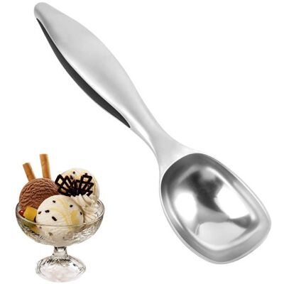 LUMIRYN Boule à glace professionnelle inox - 1 pièce,175cm cuillère excavateur noir argent - Convient pour crème glacée melon Étiquette - Publicité LUMIRYN Boule à glace professionnelle inox - 1 pièce,175cm cuillère excavateur noir argent - Convient pour crème glacée melon Étiquette - Publicité