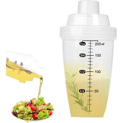 Mélangeur vinaigrette - DOK - 200 ml - Plastique dur - Gradué - Anti-fuite - Bouchon hermétique - Mélange homogène - Publicité Mélangeur vinaigrette - DOK - 200 ml - Plastique dur - Gradué - Anti-fuite - Bouchon hermétique - Mélange homogène - Publicité