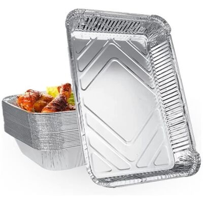 20 Pièces Barquette Aluminium Plat Aluminium Jetable Petite Barquette Aluminium BarbecueBarquette Alimentaire Jetable Blanc - Publicité 20 Pièces Barquette Aluminium Plat Aluminium Jetable Petite Barquette Aluminium BarbecueBarquette Alimentaire Jetable Blanc - Publicité