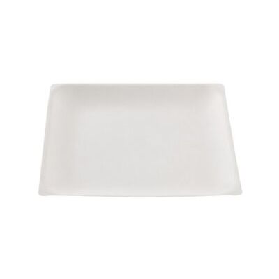 Assiette carrée blanche en canne à sucre 16 x 16 cm - 800 unités - Betik Blanc - Publicité Assiette carrée blanche en canne à sucre 16 x 16 cm - 800 unités - Betik Blanc - Publicité