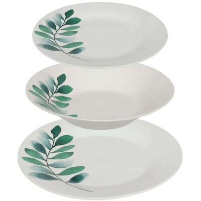 Secret de Gourmet - Service vaisselle 18 pièces VEGETAL - Vert Vert - Publicité Secret de Gourmet - Service vaisselle 18 pièces VEGETAL - Vert Vert - Publicité