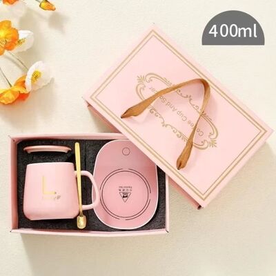 JEANJEAN Tasse en céramique - Rose - 55 degrés - Isolée - Fonction maintien au chaud - Coffret cadeau Rose - Publicité JEANJEAN Tasse en céramique - Rose - 55 degrés - Isolée - Fonction maintien au chaud - Coffret cadeau Rose - Publicité