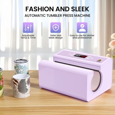 Presse à Chaud pour Tasses Mugs Automatique - Violet - Publicité Presse à Chaud pour Tasses Mugs Automatique - Violet - Publicité