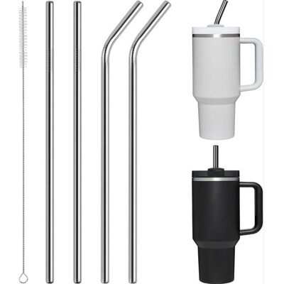 Pailles en Acier Inoxydable4 Pièces Pailles Métalliques Réutilisables avec 1 Brosse de NettoyagePaille Metal 30 cm - Publicité Pailles en Acier Inoxydable4 Pièces Pailles Métalliques Réutilisables avec 1 Brosse de NettoyagePaille Metal 30 cm - Publicité