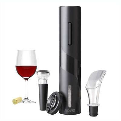 AIKARO - Ouvre Bouteille Electrique Tire Bouchon Screwpull Automatique Alimenté Par Pile (Kit) Noir - Publicité AIKARO - Ouvre Bouteille Electrique Tire Bouchon Screwpull Automatique Alimenté Par Pile (Kit) Noir - Publicité
