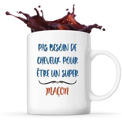 Mug - Maçon - Céramique - Blanc - 95 mm - 325 ml Blanc - Publicité Mug - Maçon - Céramique - Blanc - 95 mm - 325 ml Blanc - Publicité