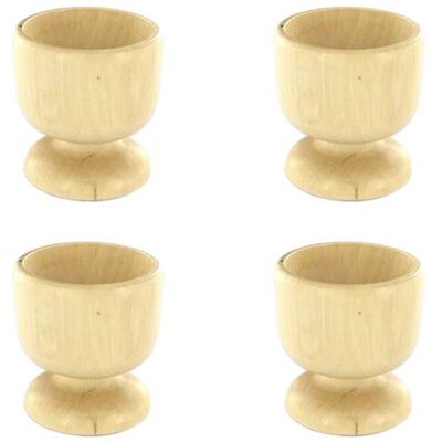 Lot de 4 coquetiers designs en bois Fackelmann Wood Edition Marron - Publicité Lot de 4 coquetiers designs en bois Fackelmann Wood Edition Marron - Publicité