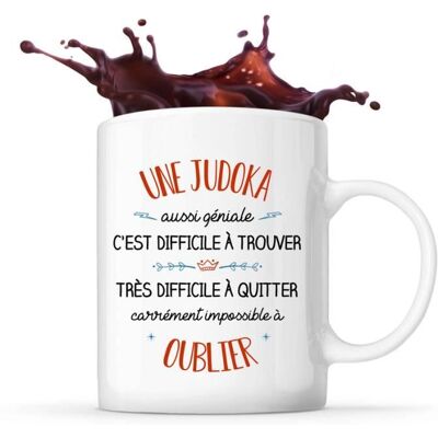 Mug - Une Judoka - Céramique - Blanc - Cylindrique - 325 ml Blanc - Publicité Mug - Une Judoka - Céramique - Blanc - Cylindrique - 325 ml Blanc - Publicité