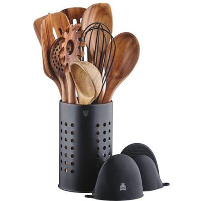 BJORN Set dustensiles de cuisine en bois dacacia SKOV - 12 pièces Marron - Publicité BJORN Set dustensiles de cuisine en bois dacacia SKOV - 12 pièces Marron - Publicité