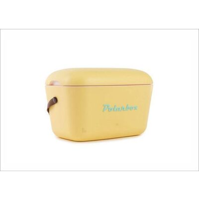 Glacière - Polarbox - 12 L - Jaune - Design vintage - Poignée en cuir Jaune - Publicité Glacière - Polarbox - 12 L - Jaune - Design vintage - Poignée en cuir Jaune - Publicité