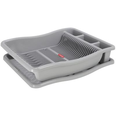 Égouttoir à vaisselle - CURVER - Grand - Gris clair - Plateau récupérateur - Plastique robuste Gris - Publicité Égouttoir à vaisselle - CURVER - Grand - Gris clair - Plateau récupérateur - Plastique robuste Gris - Publicité