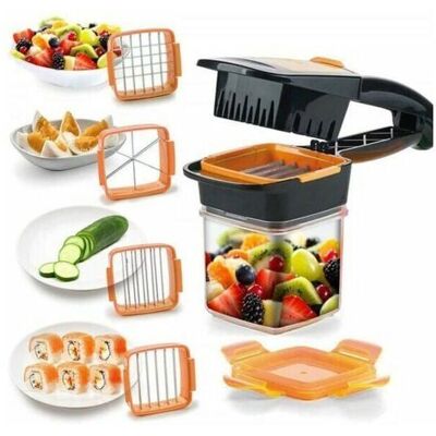 Ensemble de 7 coupe-légumes rapides multifonctions pour la cuisine pour légumes et fruits - Publicité Ensemble de 7 coupe-légumes rapides multifonctions pour la cuisine pour légumes et fruits - Publicité
