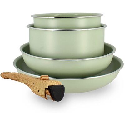 MENASTYL Set de 5 piÈces cuisson en aluminium recyclÉ celadon Bleu - Publicité MENASTYL Set de 5 piÈces cuisson en aluminium recyclÉ celadon Bleu - Publicité