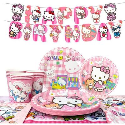 INBOXXARTY Decoration Anniversaire de Hello Kitty Assiettes en Papier Jetables Hello Kitty Décoration de Fête Danniversaire - Publicité INBOXXARTY Decoration Anniversaire de Hello Kitty Assiettes en Papier Jetables Hello Kitty Décoration de Fête Danniversaire - Publicité