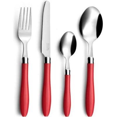PRADEL ESSENTIEL Réglisse Rouge - Ménagère 16 pièces Rouge - Publicité PRADEL ESSENTIEL Réglisse Rouge - Ménagère 16 pièces Rouge - Publicité